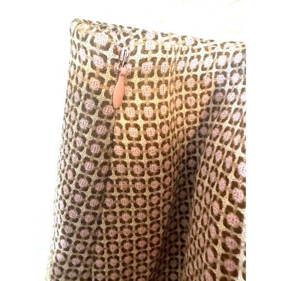 ANN TAYLOR Women's Skirt sz10 Mini Pink Ivory Wool Blend Lined Side Zip … - Picture 6 of 12